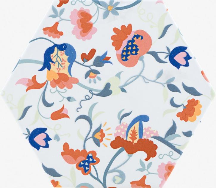 19,8X22,8 HEX AGATHA CARROUSEL 21 1 Glans, Doe-het-zelf en Bouw, Tegels, Ophalen of Verzenden