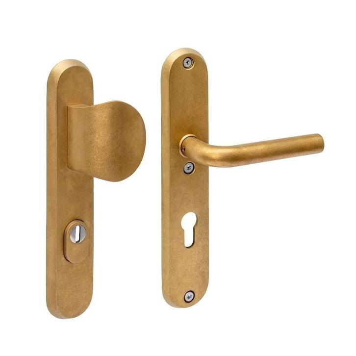 SKG3 veiligheidsbeslag Luzern PVD messing getrommeld PC 7..., Doe-het-zelf en Bouw, Hang- en Sluitwerk, Klink of Kruk, Nieuw, Ophalen of Verzenden