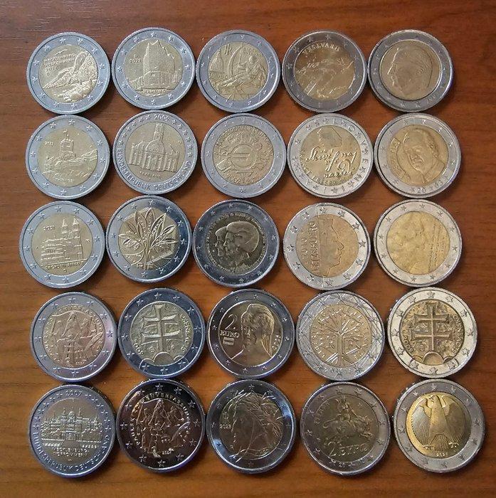 Europa. 2 Euro Various Years (25 coins) (Zonder, Postzegels en Munten, Munten | Europa | Euromunten
