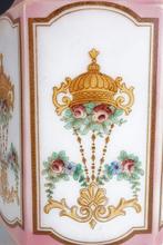 Lamp - Frankrijk, Achthoekige Polychrome Opaline Glazen