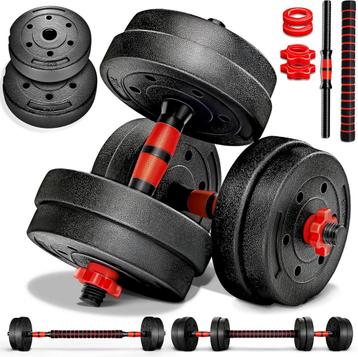 RE:SPORT 2-in-1 halterset, 15 kg, halterset verstelbaar, kor beschikbaar voor biedingen