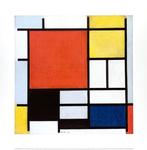 Piet Mondrian - Composition yellow, black, gray, blue -, Antiek en Kunst