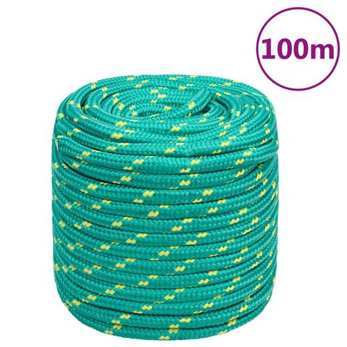 vidaXL Boottouw 16 mm 100 m polypropyleen groen, Doe-het-zelf en Bouw, IJzerwaren en Bevestigingsmiddelen, Nieuw, Verzenden
