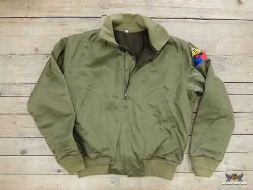 Replica US ww2 Combat jacket, Tanker Jacket, Verzamelen, Militaria | Tweede Wereldoorlog, Landmacht, Kleding of Schoenen, Ophalen of Verzenden