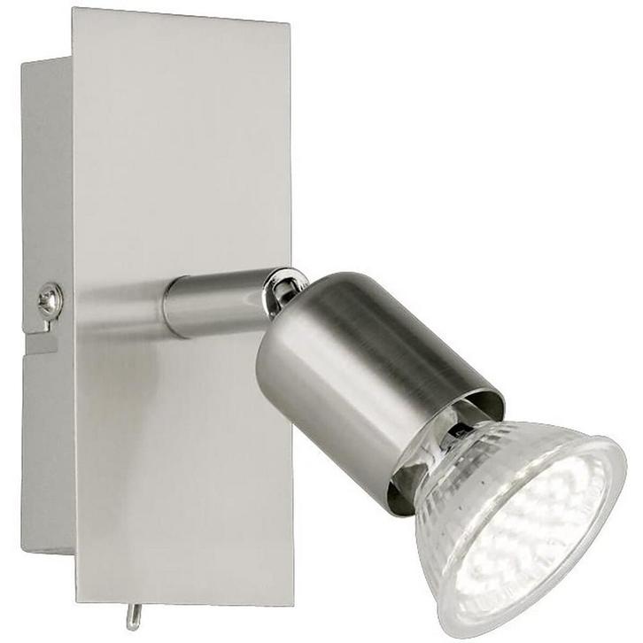 LED Wandspot 3W GU10 Fitting - Warm Wit 3000K, Mat Nikkel, B, Huis en Inrichting, Lampen | Wandlampen, Nieuw, Verzenden