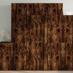 vidaXL Opbergkast 70x42,5x225 cm bewerkt hout gerookt, Verzenden, Nieuw