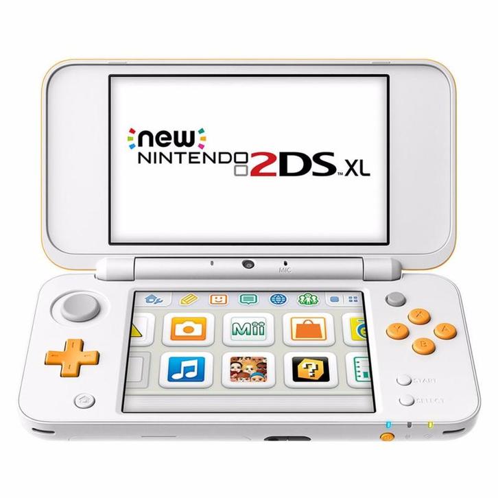New Nintendo 2DS XL Wit/Oranje (Nette Staat & Krasvrije S..., Games en Spelcomputers, Spelcomputers | Nintendo 2DS en 3DS, Zo goed als nieuw