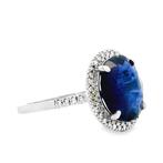 Ring Platina - 4.23ct. tw. Saffier - Diamant, Nieuw