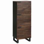 vidaXL Highboard Bruin 40 x 33 x 110 cm massief mangohout, Huis en Inrichting, Verzenden, Nieuw