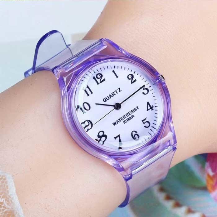 Transparant Candy Jelly Horloge Dames - Waterdicht Siliconen, Bijoux, Sacs & Beauté, Montres connectées, Envoi