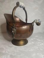 Accessoire de cheminée - Laiton - ancien casque à charbon