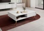 Meubella | salontafel wit met lades, 50 tot 100 cm, Minder dan 50 cm, Nieuw, Verzenden