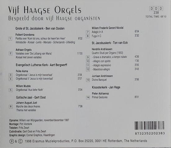 Vijf Haagse Orgels 8732352202383, CD & DVD, CD | Autres CD, Envoi