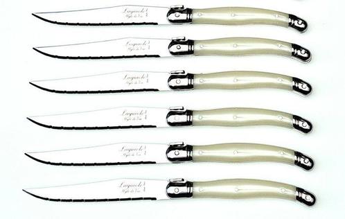 Laguiole - 12x Steak Knives - Pearl - style de -, Antiek en Kunst, Antiek | Keukengerei