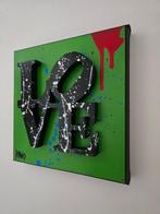 Daavid - NO RESERVE PRICE LOVE VERT ET NOIR, Antiek en Kunst, Kunst | Schilderijen | Modern