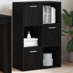 vidaXL Opbergkast 60x29,5x90 cm bewerkt hout zwart, Huis en Inrichting, Verzenden, Nieuw