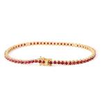 Zonder Minimumprijs - Tennis armband - 18 karaat Geel goud -