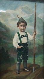 Albert Lahmer (XIX-XX) - Portret of a little boy
