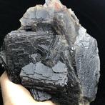 Paarse fluorietkristallen - Hoogte: 168 mm - Breedte: 145, Verzamelen, Mineralen en Fossielen
