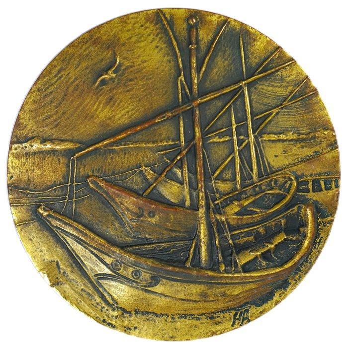 Pays-Bas. Historical Medal Vincent van Gogh / Sailing boats, Postzegels en Munten, Munten en Bankbiljetten | Toebehoren