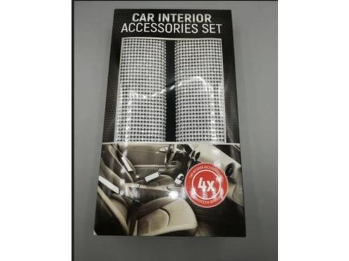 Veiling - 4-delige Set Auto-interieurhoezen - zilverkleurig, Auto diversen, Auto-accessoires, Nieuw