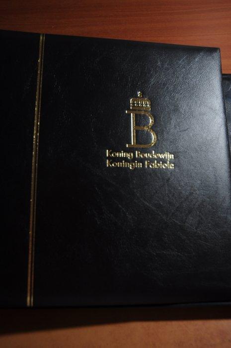 België - 4 luxe Schaubek albums Koning Boudewijn Koningin, Postzegels en Munten, Postzegels | Europa | België