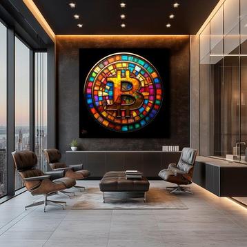 PLM-Art - Bitcoin full colors vitraux style