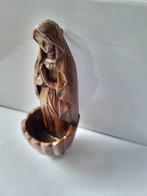 Houten sculptuur wijwaterbakje Maagd Maria - Antiek - hard, Antiek en Kunst