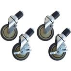 Wielenset | Maxima Werktafels | 4 Wielen (2 Geremd) |, Verzenden, Nieuw in verpakking