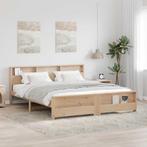 vidaXL Bedframe met hoofdeinde Bruin 180 x 200 cm Massief, Verzenden, Nieuw