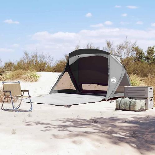 vidaXL Strandtent 2-persoons waterdicht grijs, Caravans en Kamperen, Tenten, Nieuw, Verzenden