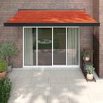 vidaXL Luifel uittrekbaar 3,5x2,5 m stof en aluminium oranje, Tuin en Terras, Verzenden, Nieuw