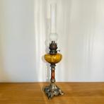 Olielamp - Glas, Messing, Antiek en Kunst