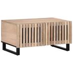 vidaXL Salontafel 80x51x40 cm massief mangohout wit, Huis en Inrichting, Verzenden, Nieuw