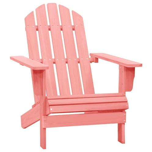 vidaXL Tuinstoel Adirondack massief vurenhout roze, Tuin en Terras, Tuinstoelen, Nieuw, Verzenden