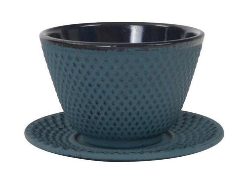 Teacup 12cl + round plate Arare, blue, Hobby & Loisirs créatifs, Sachets de thé