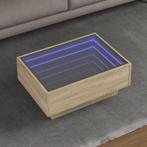 vidaXL Salontafel met LED 70x50x30 cm bewerkt hout sonoma, Huis en Inrichting, Tafels | Salontafels, Verzenden, Nieuw
