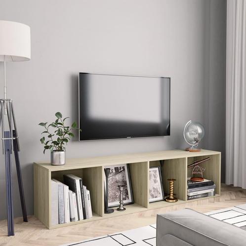 vidaXL Boekenkast/tv-meubel 143x30x36 cm sonoma eikenkleurig, Huis en Inrichting, Kasten | Wandmeubels, Nieuw, Verzenden