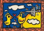 James Rizzi (1950-2011) - Looking Out My Window, original