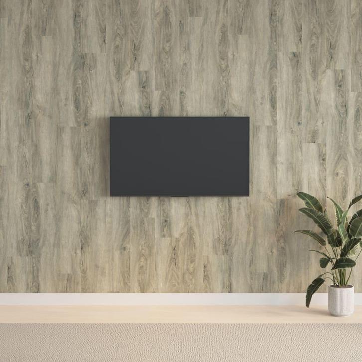 vidaXL Wandpanelen houtlook 2,06 m² PVC grijs, Doe-het-zelf en Bouw, Platen en Panelen, Nieuw, Verzenden