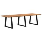 vidaXL Eettafel met natuurlijke rand 280x100x74 cm massief, Huis en Inrichting, Verzenden, Nieuw