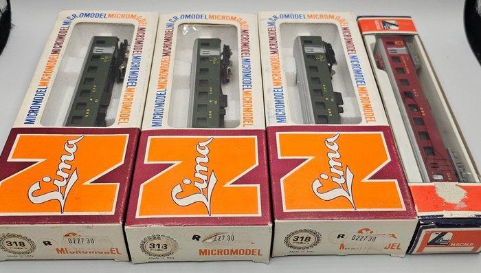 Lima N - 318, 319 - Modeltrein personenwagen (4) - Vier, Hobby en Vrije tijd, Modeltreinen | N-Spoor