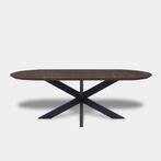 Tafel Plat Ovaal Eikenhout - Matrix - Zand, Huis en Inrichting, Tafels | Eettafels, Nieuw