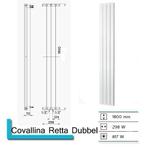 Designradiator Covallina Retta Dubbel 1800 x 298 mm Wit, Nieuw, Ophalen of Verzenden, Bad