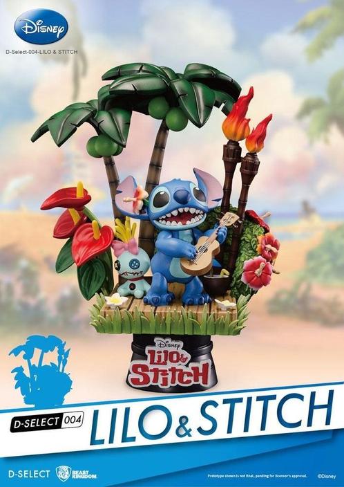 Disney D-Stage PVC Diorama Stitch Guitar 14 cm, Verzamelen, Disney, Ophalen of Verzenden