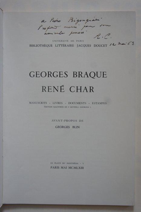 Signé ; René Char / Georges Braque - Catalogue exposition., Antiquités & Art, Antiquités | Livres & Manuscrits