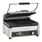 Contactgrill/Panini grill l gietijzer | Geribd | 2.4kW |, Verzenden