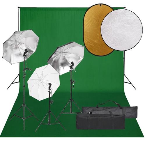 vidaXL Fotostudioset met verlichtingsset, achtergrond en, Audio, Tv en Foto, Fotografie | Fotostudio en Toebehoren, Nieuw, Verzenden