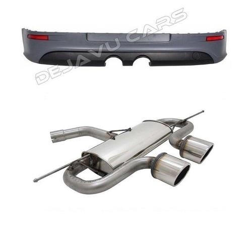 R32 Look Achter Bumper + Sport Uitlaat Systeem voor Volkswag, Auto diversen, Tuning en Styling, Ophalen of Verzenden
