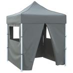 vidaXL Partytent met 4 zijwanden inklapbaar 2x2 m staal, Verzenden, Nieuw